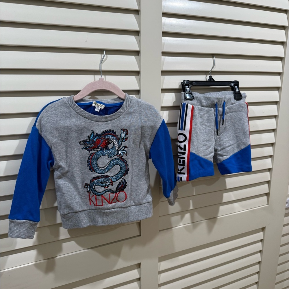 Kenzo Gray and Blue Dragon Set